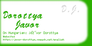 dorottya javor business card